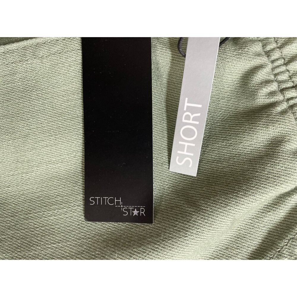 Stitch Star Womens Elastic Waist Drawstring Shorts Size 2X Green Cotton Blend - Picture 7 of 10